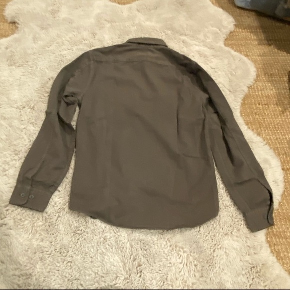 Express solid shirt flannel shirt jacket S NWT olive green - Picture 8 of 8